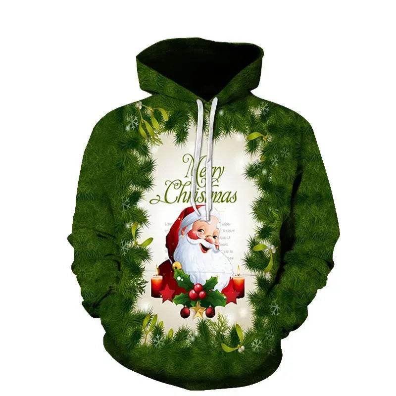 Men's And Women's Fashion Casual Printed Sports Off Hoodie Christmas Sweater pullover sweatshirt - Velora