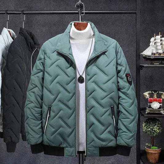 Compressed Cotton Stand Collar Men's Cotton-padded Coat Winter Coat Short Clothes Korean Style Trendy Cotton Clothing Workwear Winter Cotton-padded Jacket - Velora