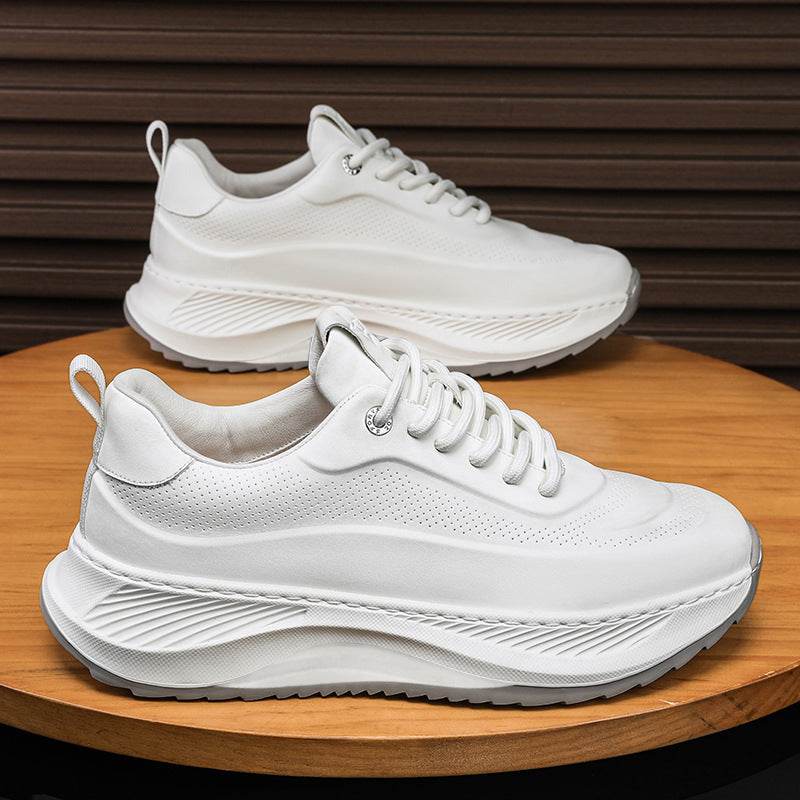 Men's Thick-soled Sports Shoes Casual Breathable Sneakers Lace-up Dad Shoes Boy - Velora