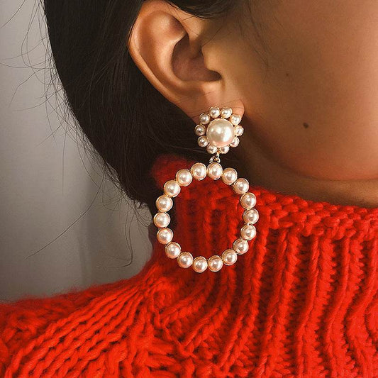 Elegant pearl earrings - Velora