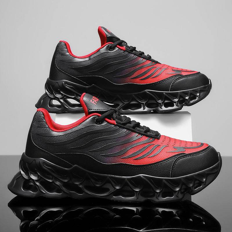 Men's Lace-up Sneakers Thick-soled Daddy Vulcanized Shoes Outdoor Running Sports Casual Shoes - Velora