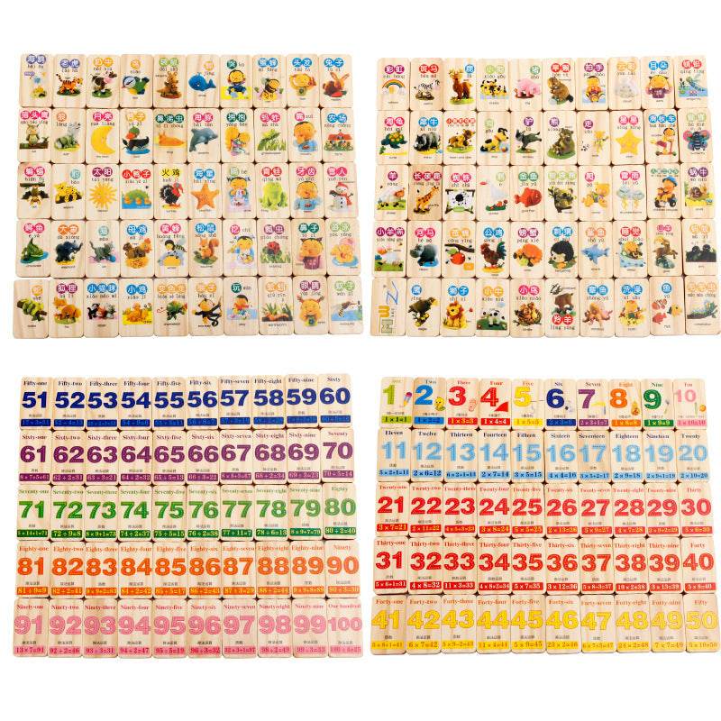 Wooden blocks math animal toys - Velora