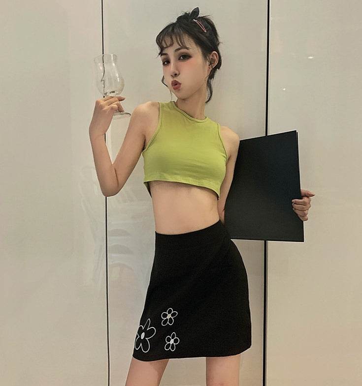 Summer Halter neck tank Tops and Skirt Outfit set - Velora