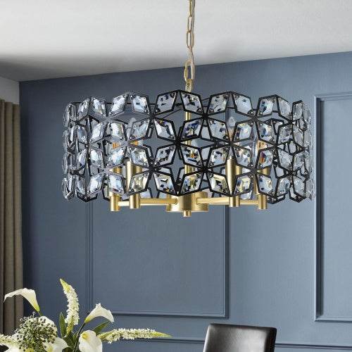 Modern Crystal Chandelier, Suitable For Living Room Round Crystal Lamp Luxury Home Decoration Lamps - Velora