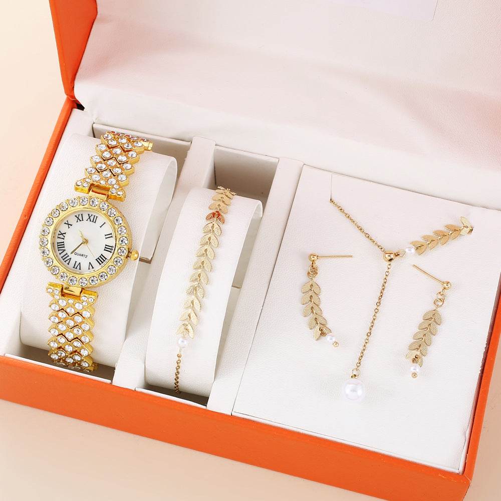 Diamond Women Watches Luxury Fashion Rhinestone Quartz Bracelet Wrist Watch For Women - Velora
