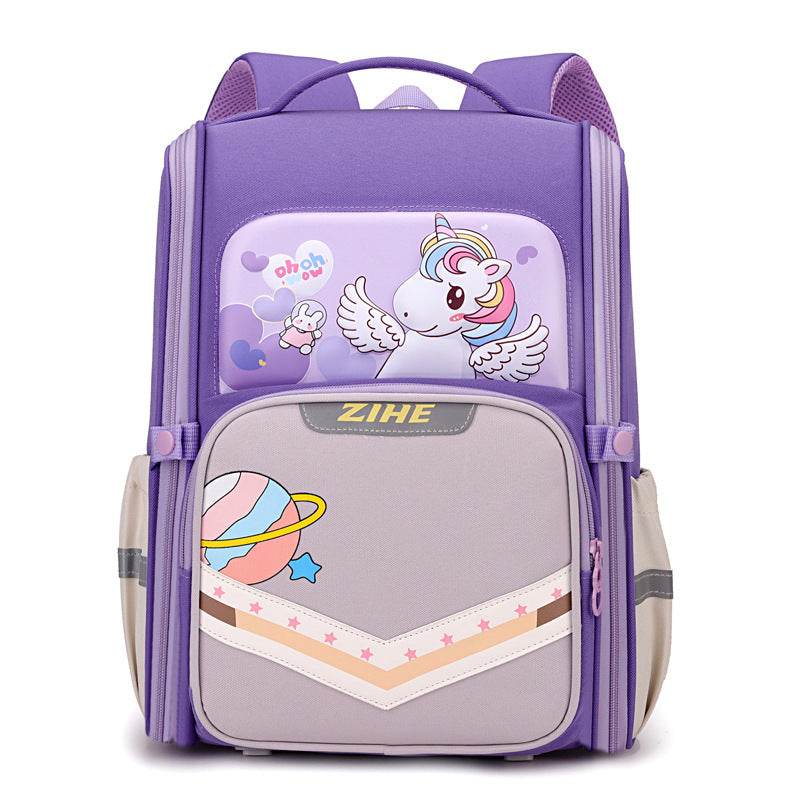 Back Support Large Capacity Cartoon Backpack for School - Velora