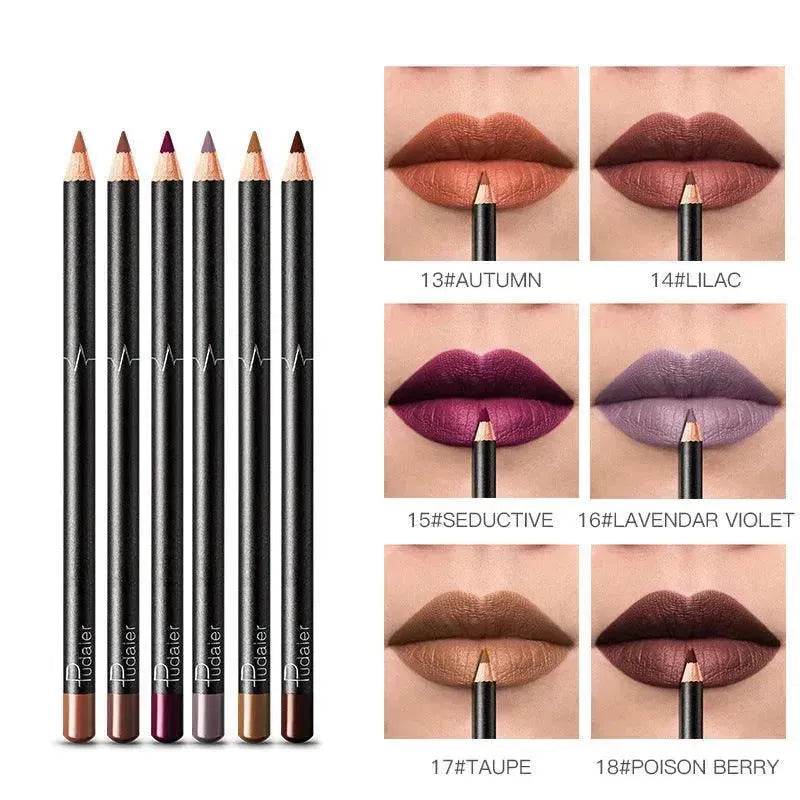 36 Color Lip Liner Waterproof Non-smudge Nude Color - Velora