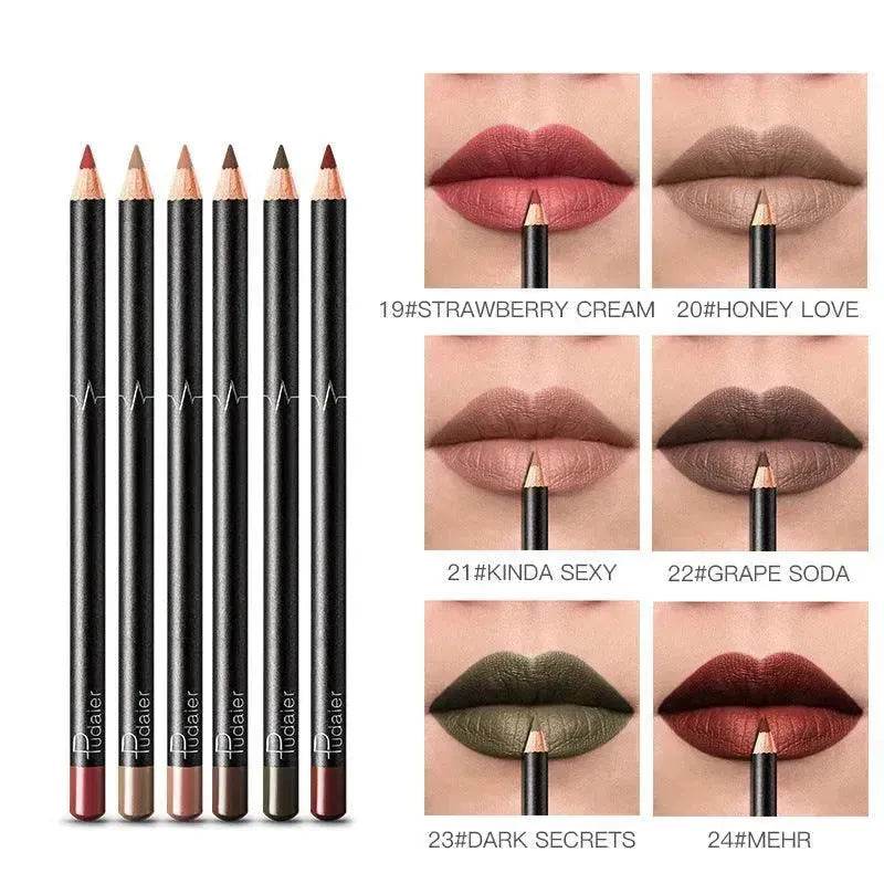 36 Color Lip Liner Waterproof Non-smudge Nude Color - Velora