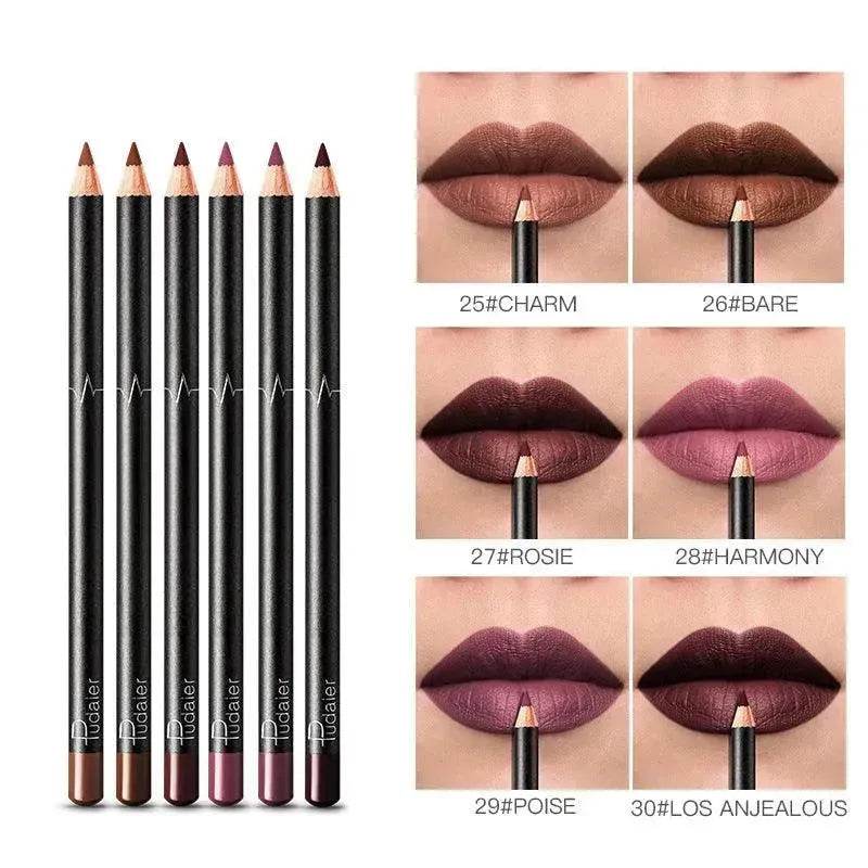 36 Color Lip Liner Waterproof Non-smudge Nude Color - Velora