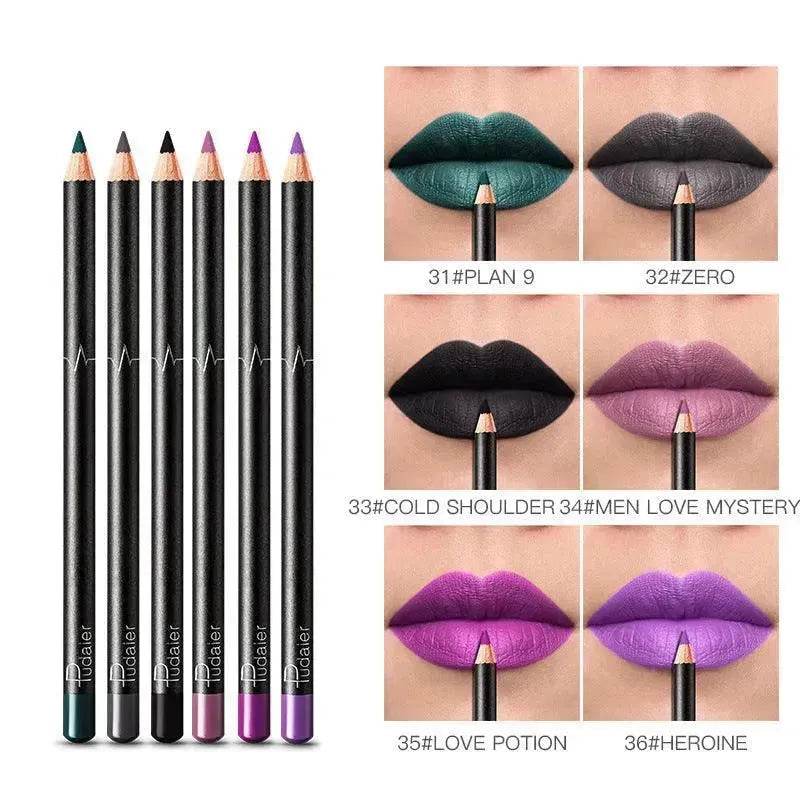 36 Color Lip Liner Waterproof Non-smudge Nude Color - Velora