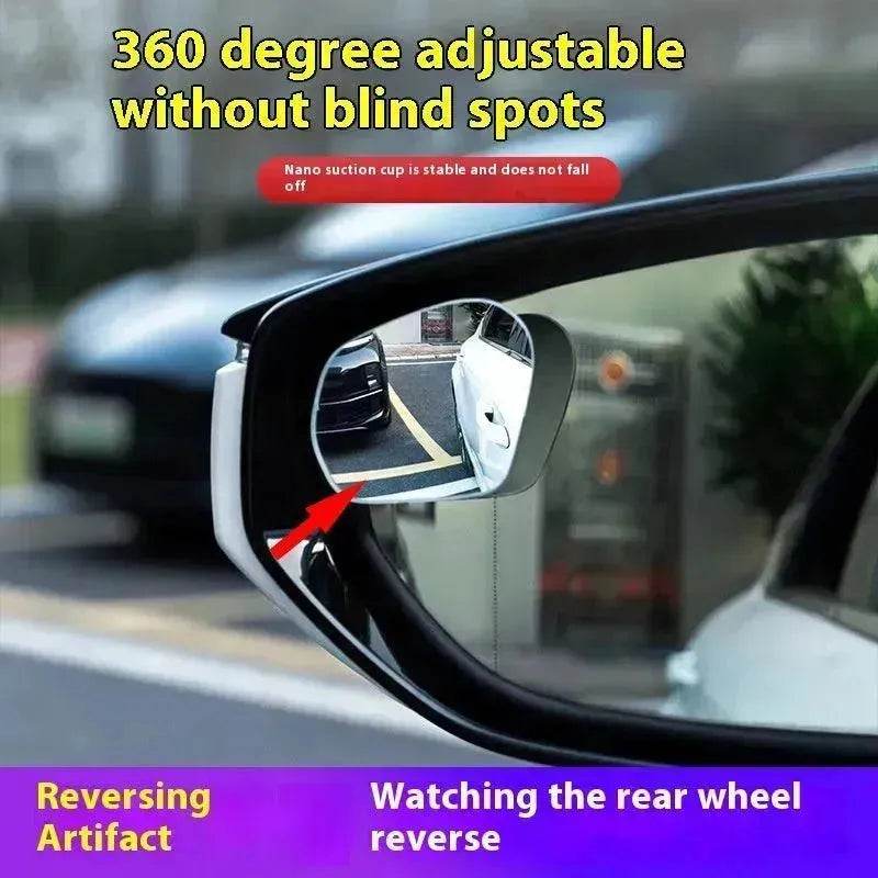 360 Degree High-definition Wide-angle Suction Cup Car Small Circular Rearview Mirror - Velora