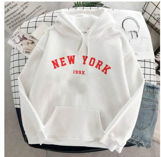 NEW Colors Sweatshirts Velvet Winter Women's NEW YORK - Velora