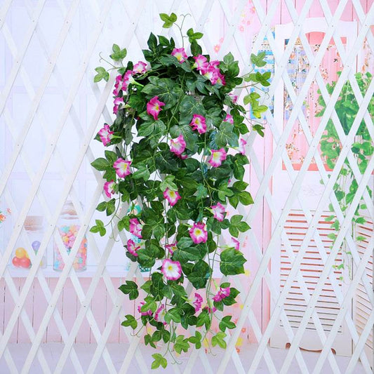 Simulation Plant Morning Glory Ratten For Wall Hanging Decoration Garlands - Velora