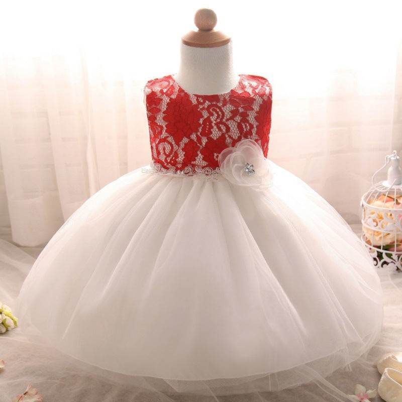 new European girls retro lace dress baby dress skirts wholesale baby full moon4 - Velora
