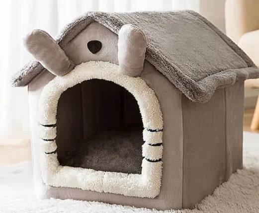 Foldable Dog House Pet Cat Bed Winter Dog Villa Sleep Kennel Removable Nest Warm Enclosed Cave Sofa Pets Supplies - Velora