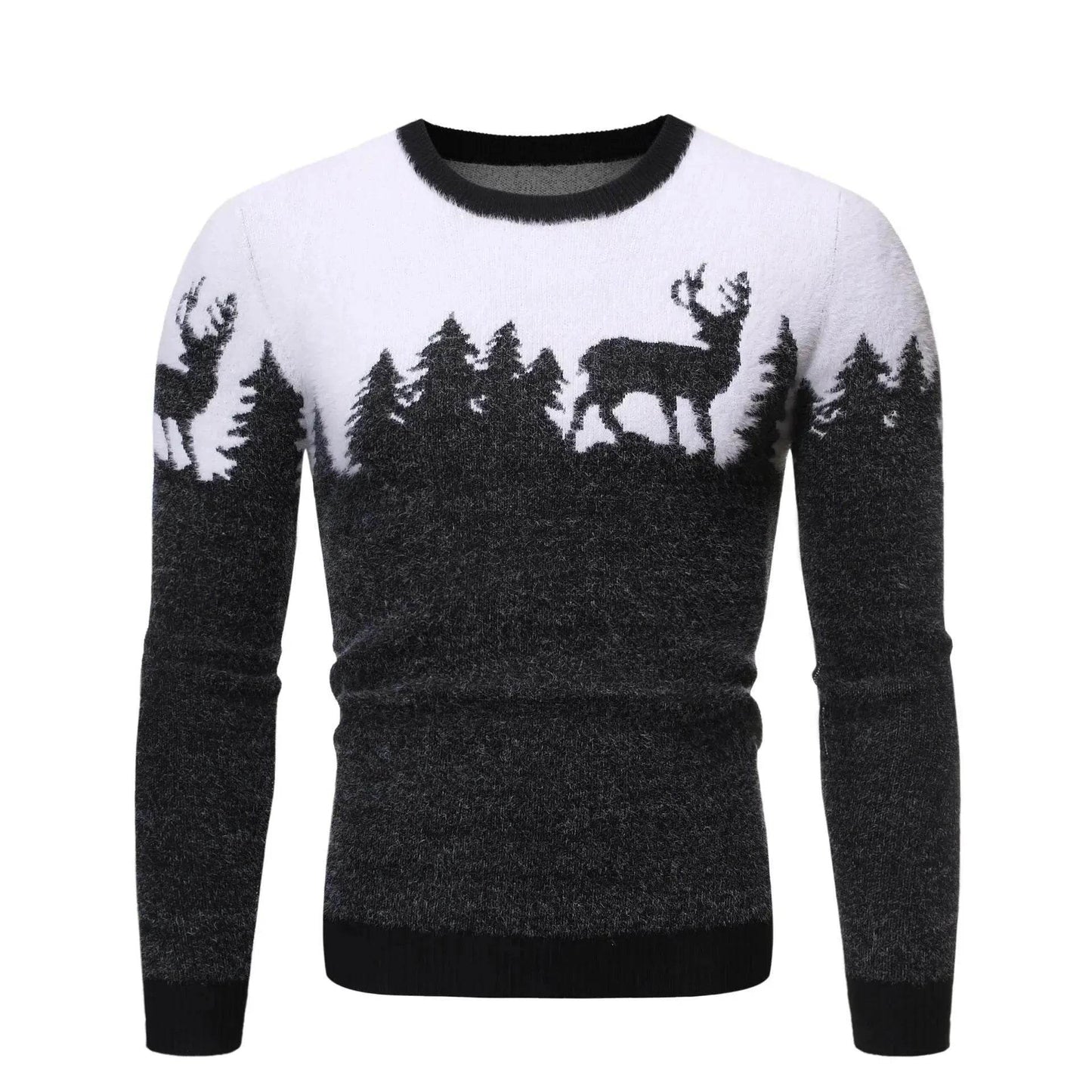 Christmas deer Knit Cashmere sweater for men - Velora