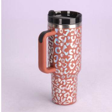 40 Oz Tumbler With Handle Straw Insulated, Stainless Steel Spill Proof Vacuum Coffee Cup Tumbler With Lid Tapered Mug Gifts For Valentine Lover Suitable For Car Gym Office Travel - Velora