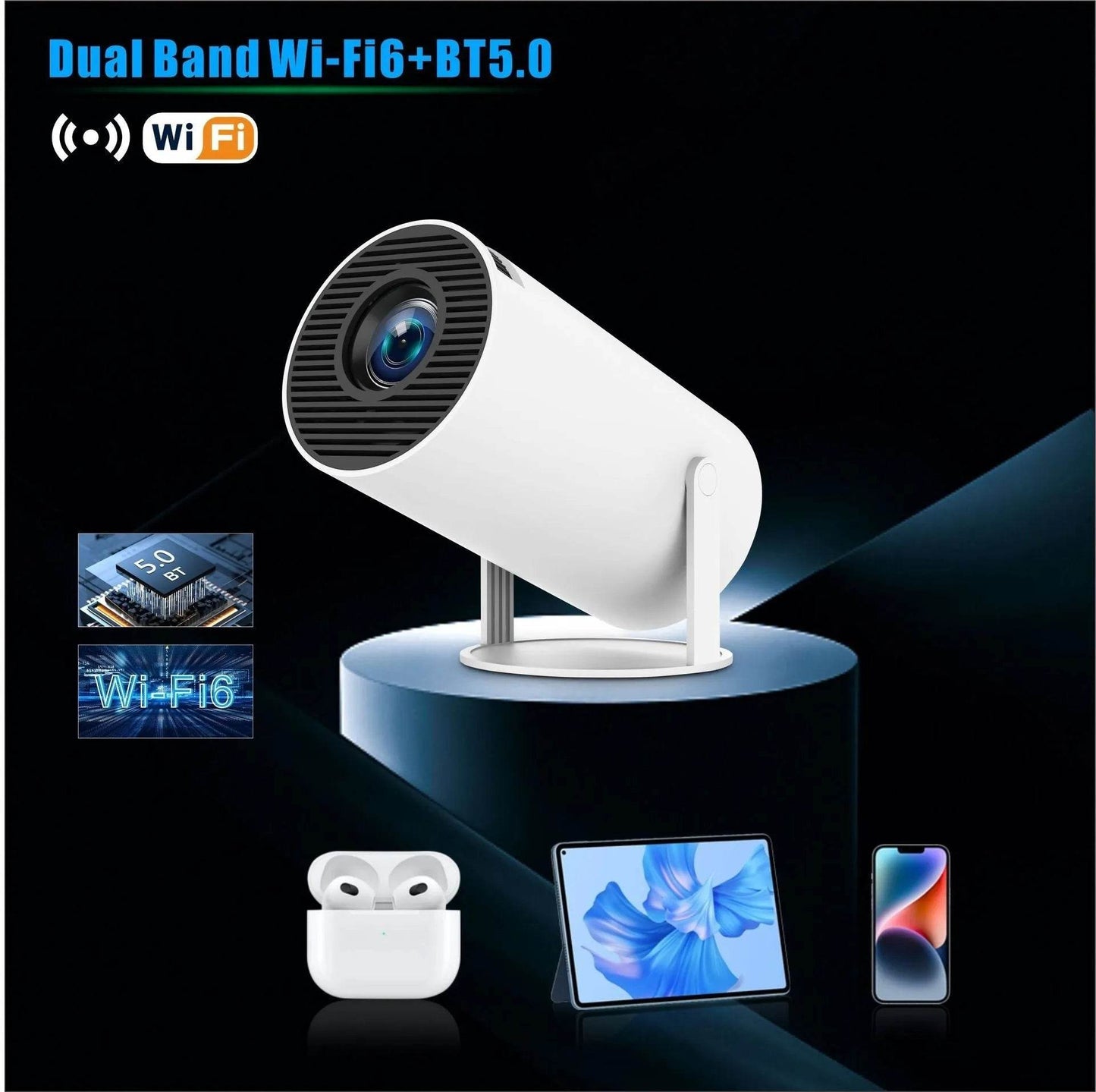 HY300 Pro Projector Home Theater Entertainment Portable Small Projector - Velora