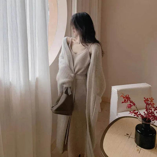 New Style Women Autumn Winter Fleece Long Kimono Sweater Jacket coat - Velora