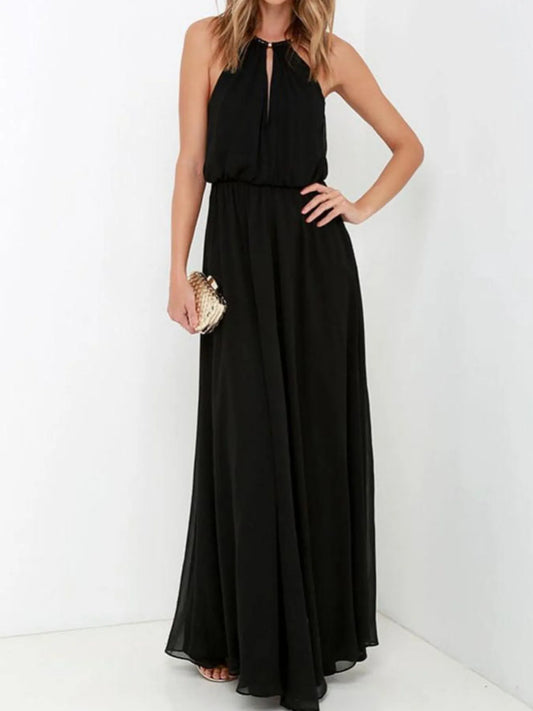 Pleated Sleeveless Maxi Tank Dress - Velora