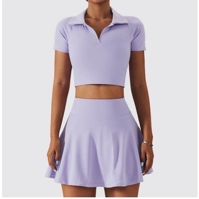 2pcs Tennis Skirt set Sports Skort Workout Exercise Outfit - Velora