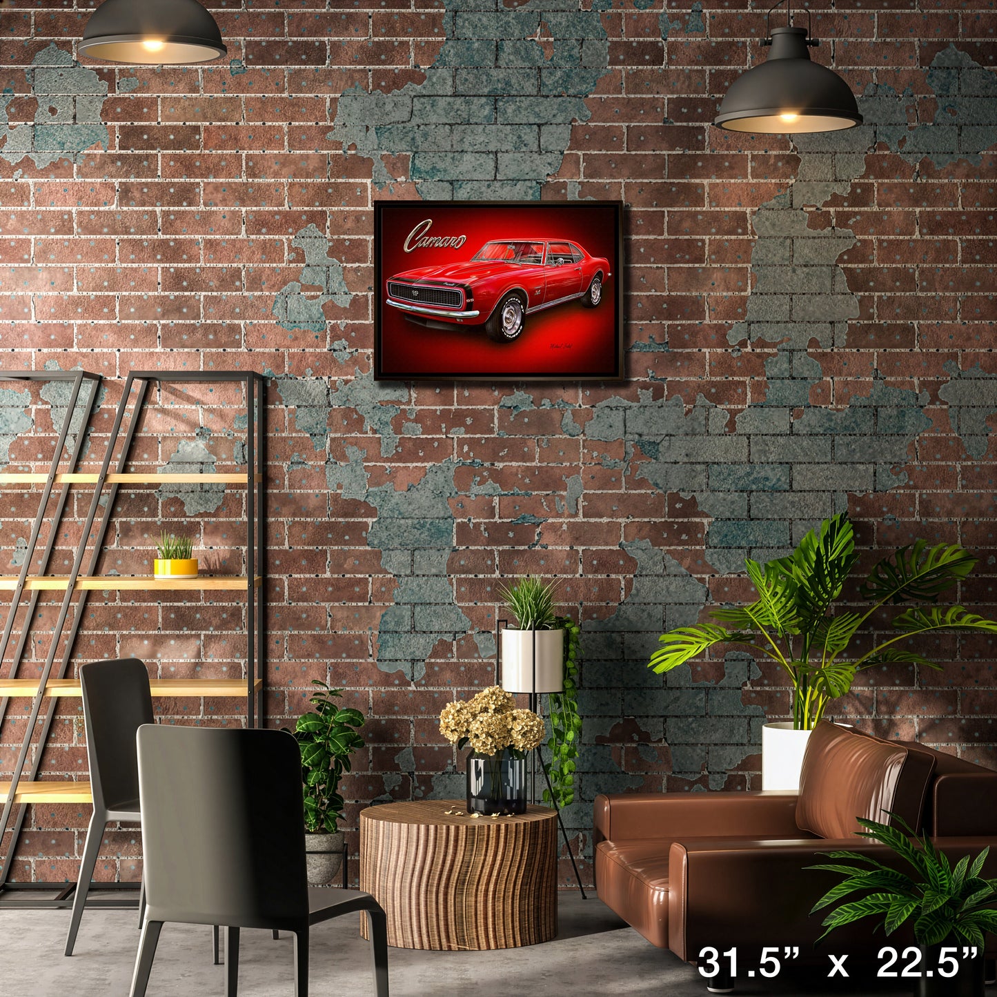 Camaro 20x29 Framed Canvas by Michael Fishel
