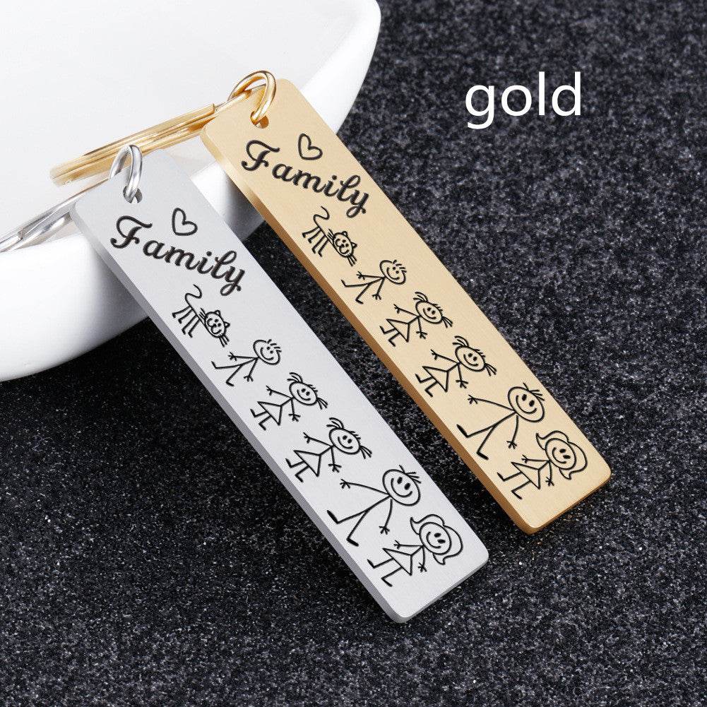 Personality Trend Stainless Steel Keychain - Velora