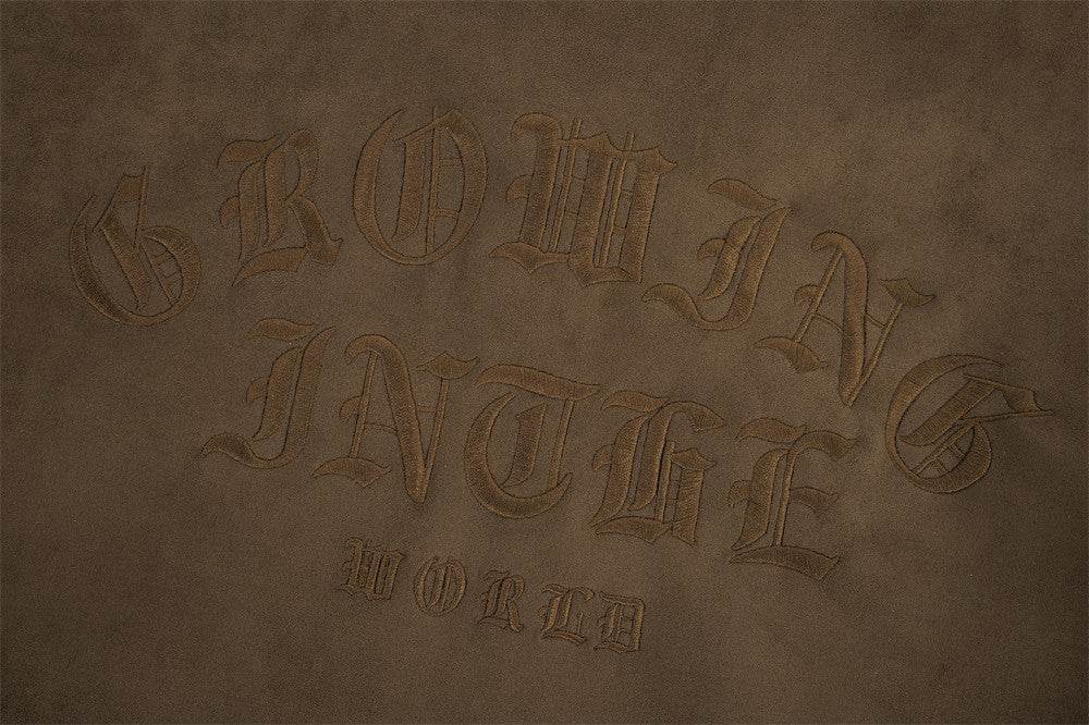 Men's Loose Embroidered Letters American Retro Jacket - Velora