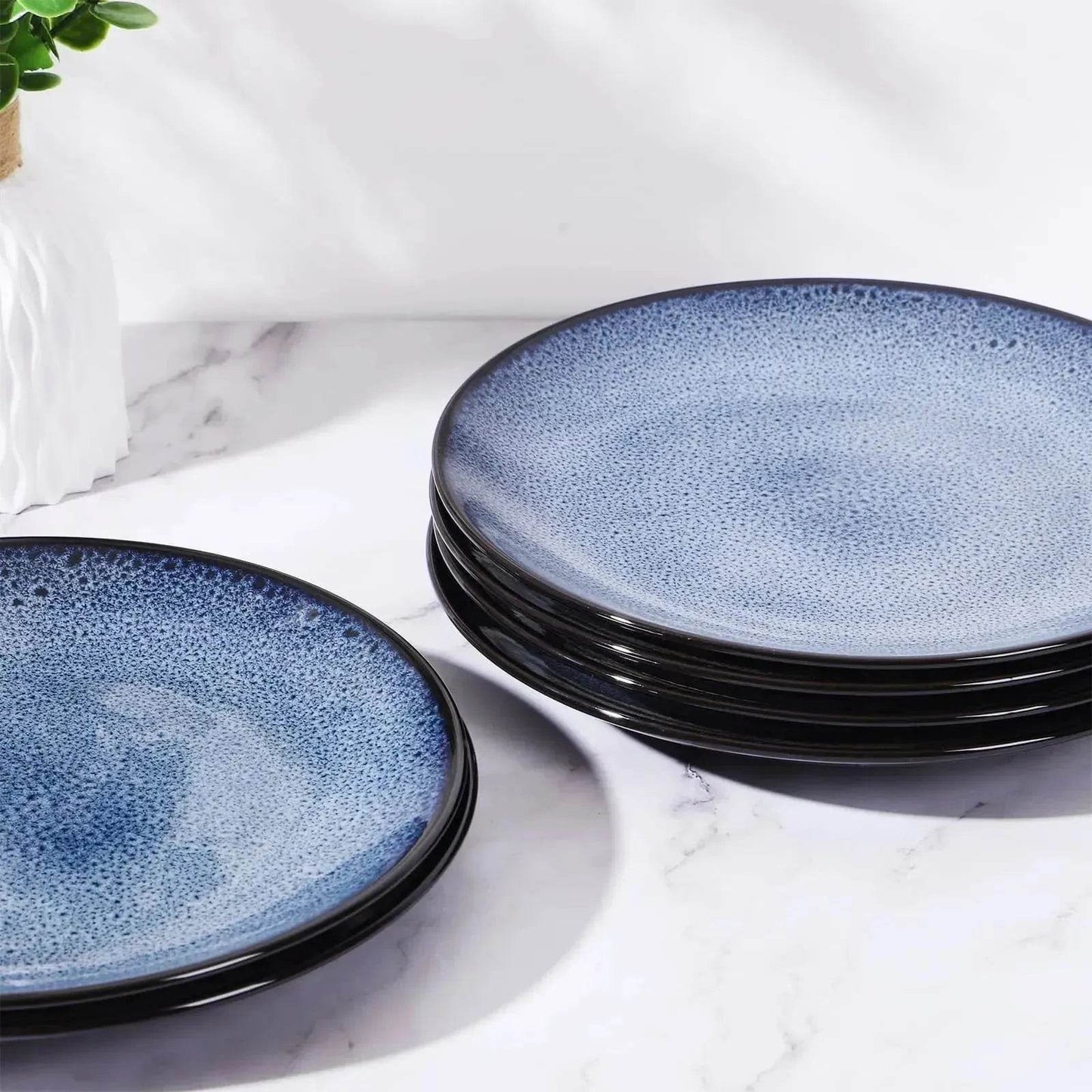 Buy 6pcs Flat Ceramic Dinner Plates