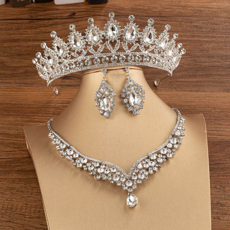 Bridal Crown Wedding Alloy Diamond Crown Fashion Elegant Headdress - Velora