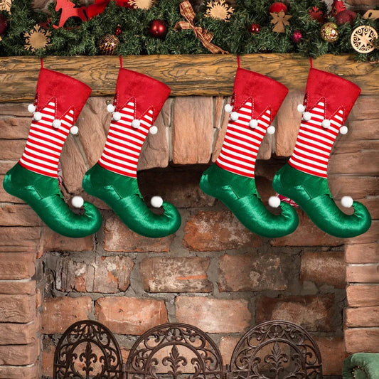 Christmas Decorations Elf Christmas Stockings Gift Bag - Velora