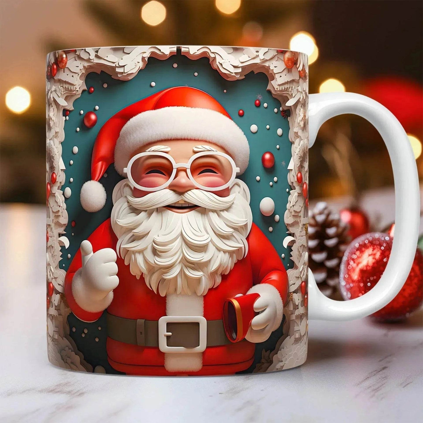 Creative 3D Christmas Ceramics Mug Christmas gift - Velora
