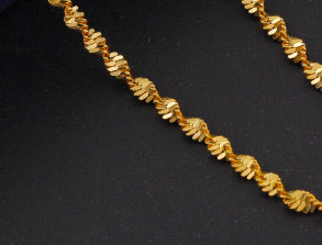 Copper Necklace 18K Gold Double Water Wave