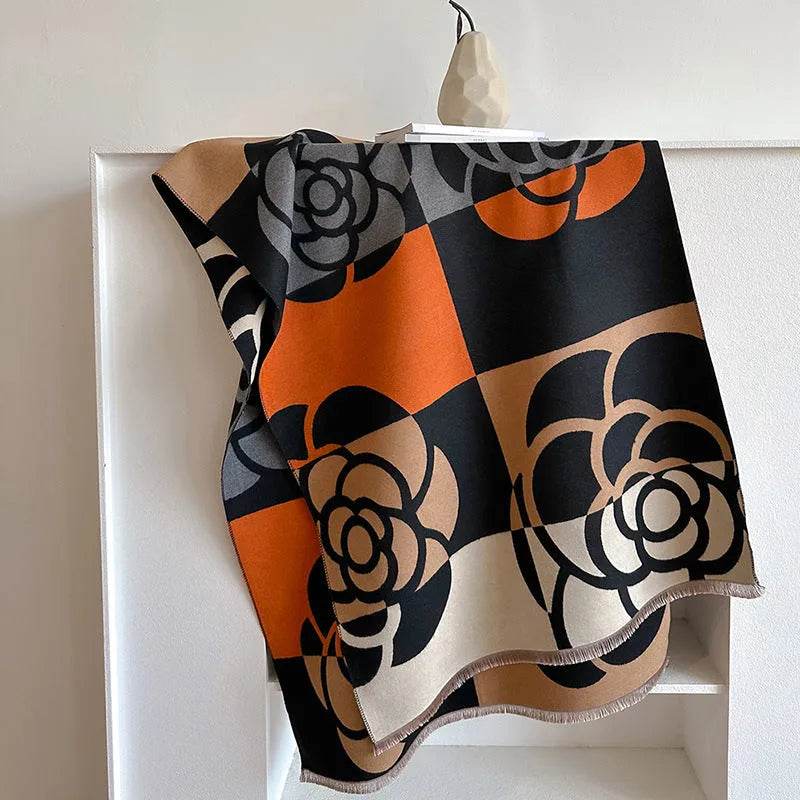 Cashmere Dual-use Warm Winter Vintage Scarf Women - Velora