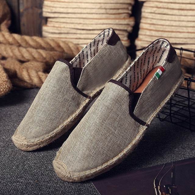 Men's straw canvas shoes - Velora