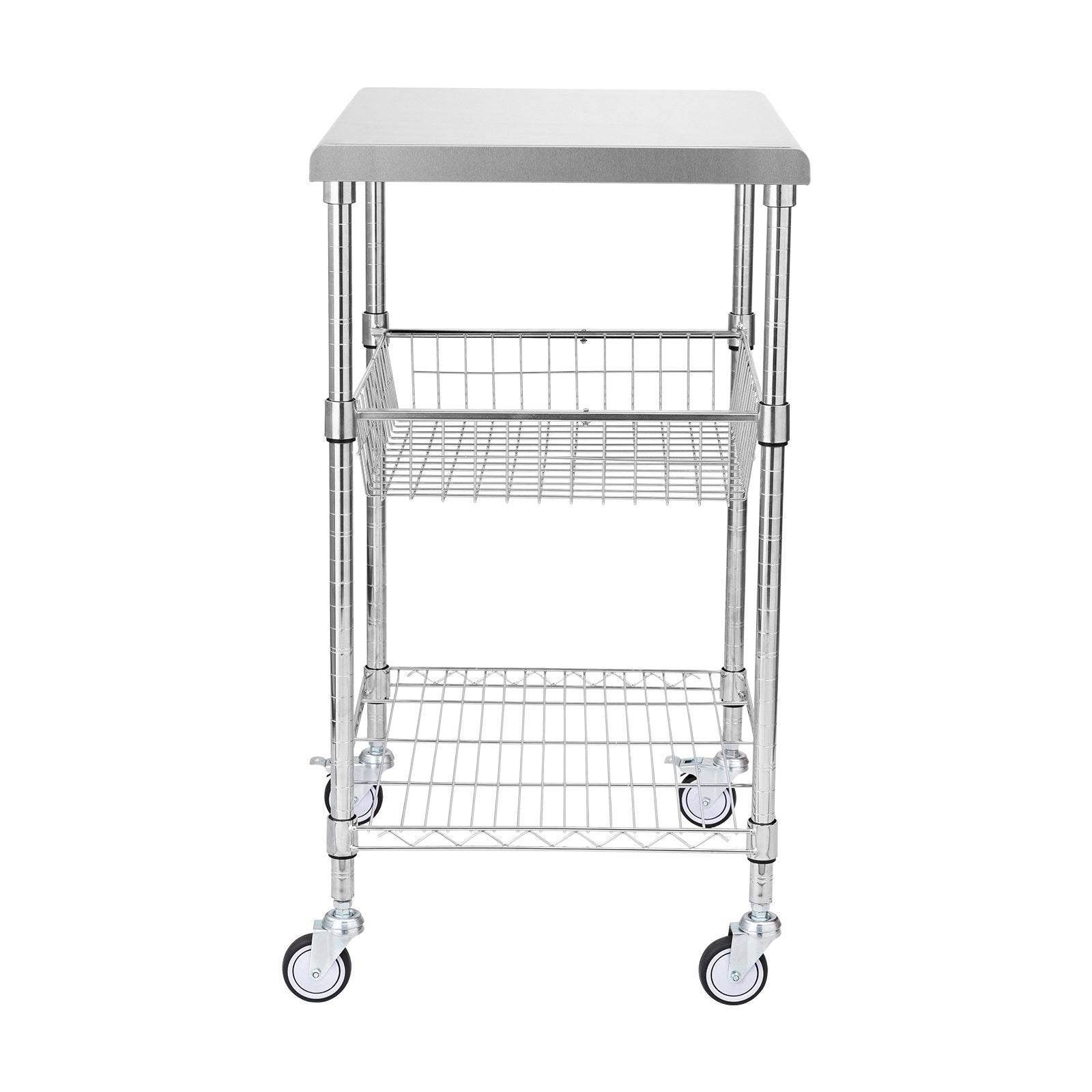 VEVOR 3-Tier Workbench Utility Cart for Kitchen Office - Velora