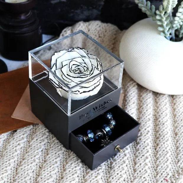 Eternal Flower Rose Jewelry Box for Birthday Presents Valentines Day Wedding Gift Box - Velora