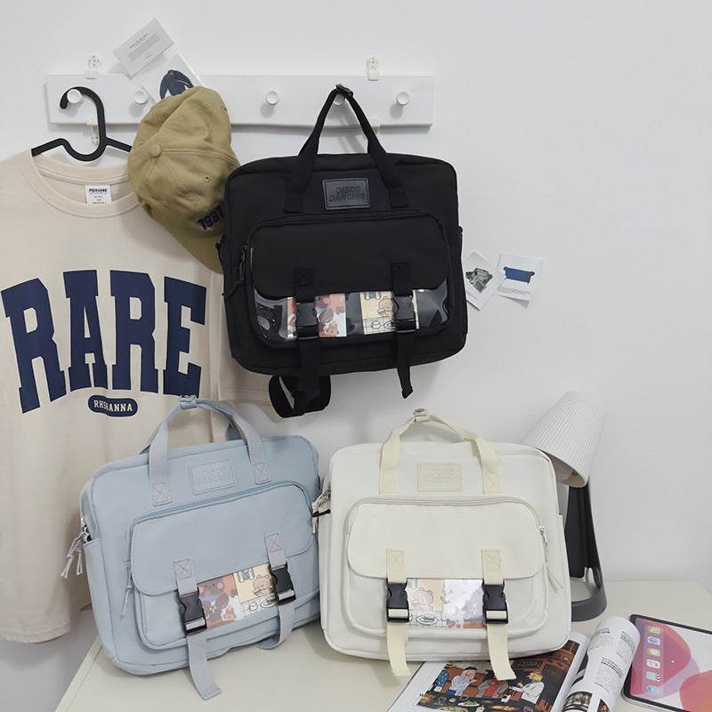 Lightweight College Soft Girl Tote Backpack Laptop Bag - Velora