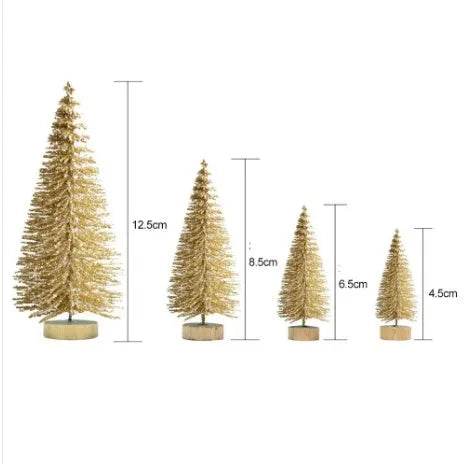 Blue Gold Silver And Red Mini Christmas Tree Ornaments - Velora