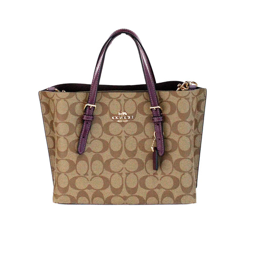 Coach Mollie 25 Berry Canvas Crossbody Tote