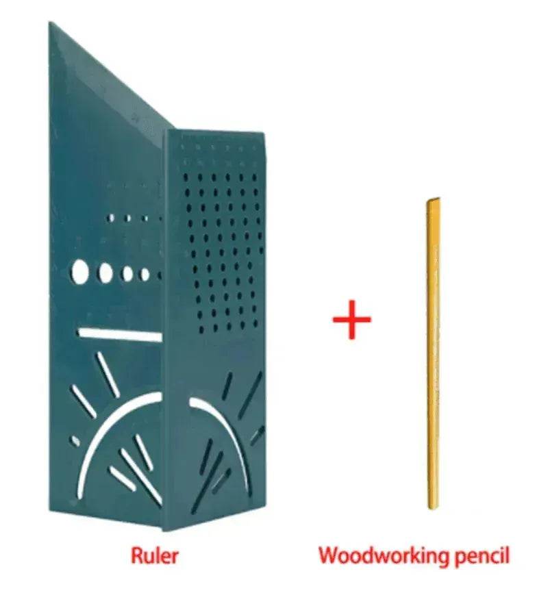 3D Woodworking Measuring Ruler 3D Angle Ruler Square Wood Measuring Tool - Velora