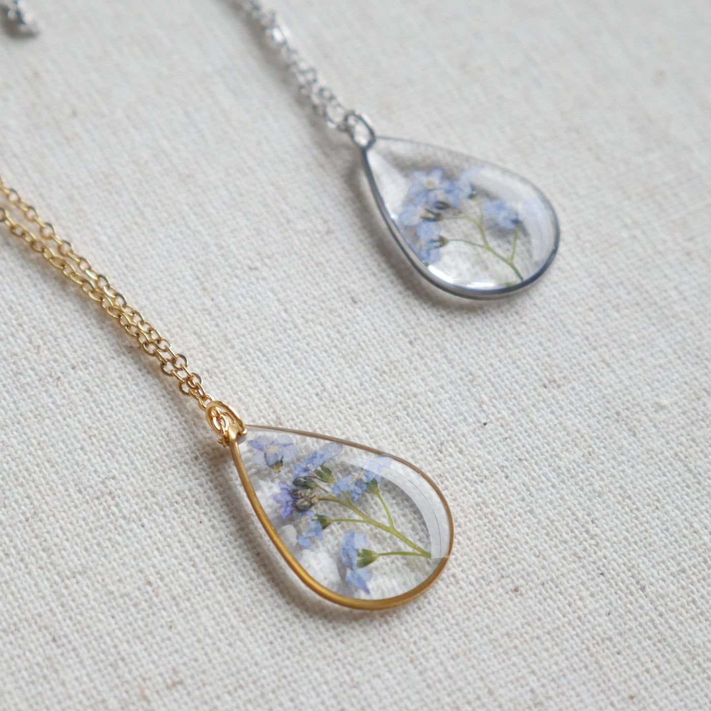 Collier Myosotis - goute (grand) - Velora