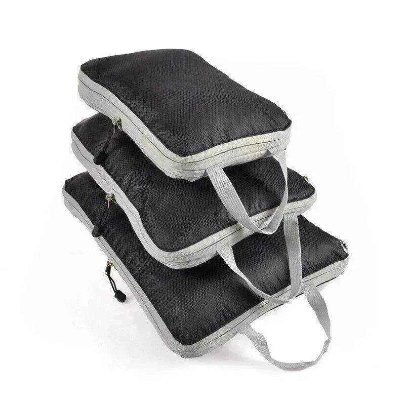 3Pcs Comp. Packing Cubes Expandable Travel Bags Organizer - Random Color - Velora