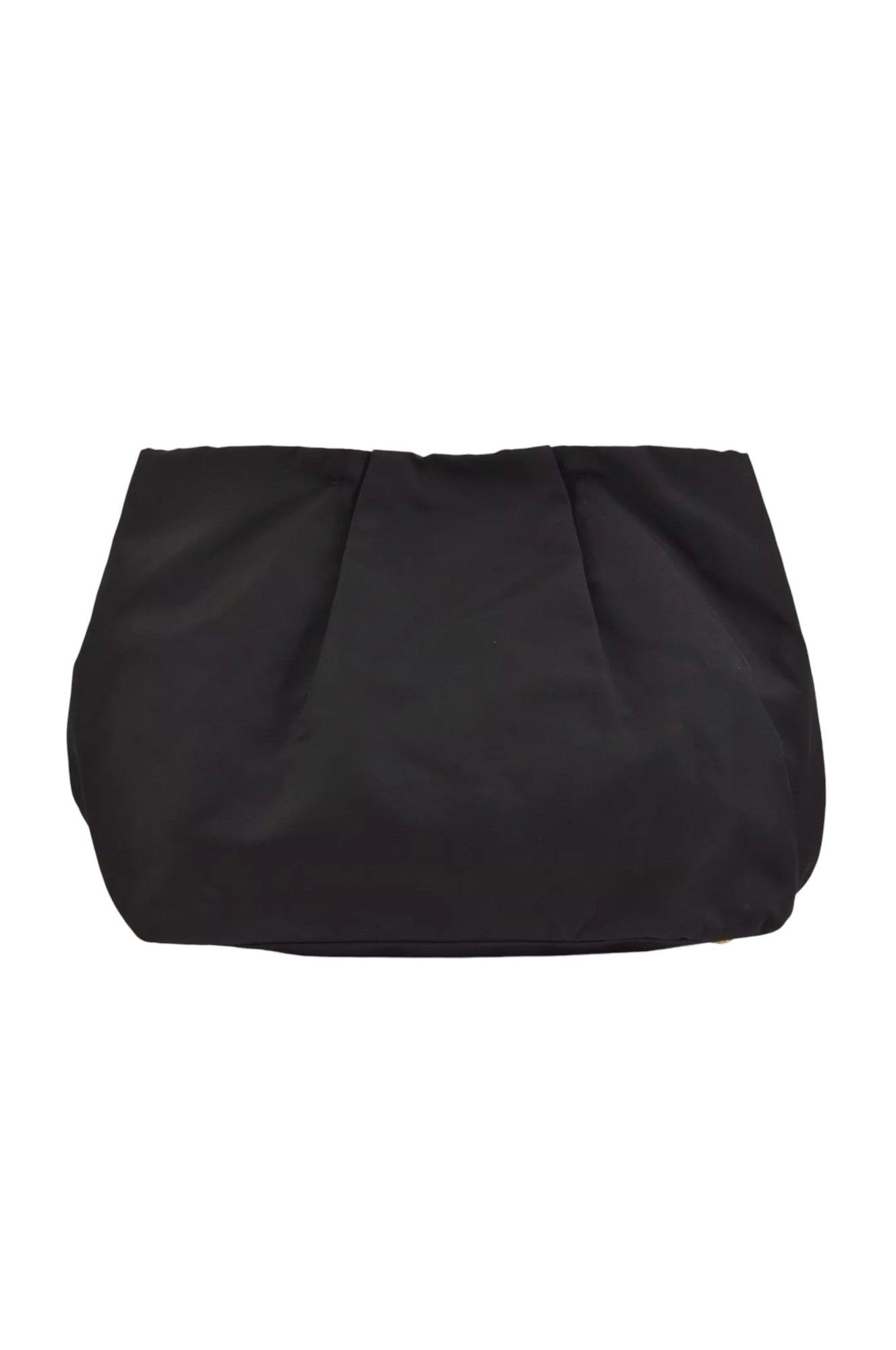 PRADA Tessuto Fiocco Ribbon Nylon Leather Hand Tote Bag Black 7620K - Velora