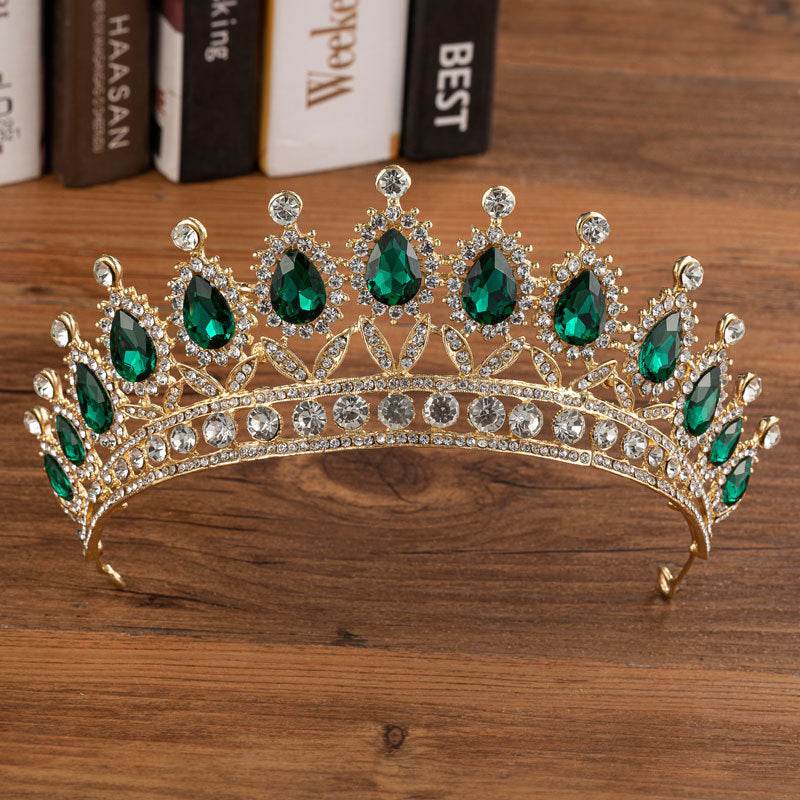 Bridal Crown Wedding Alloy Diamond Crown Fashion Elegant Headdress - Velora