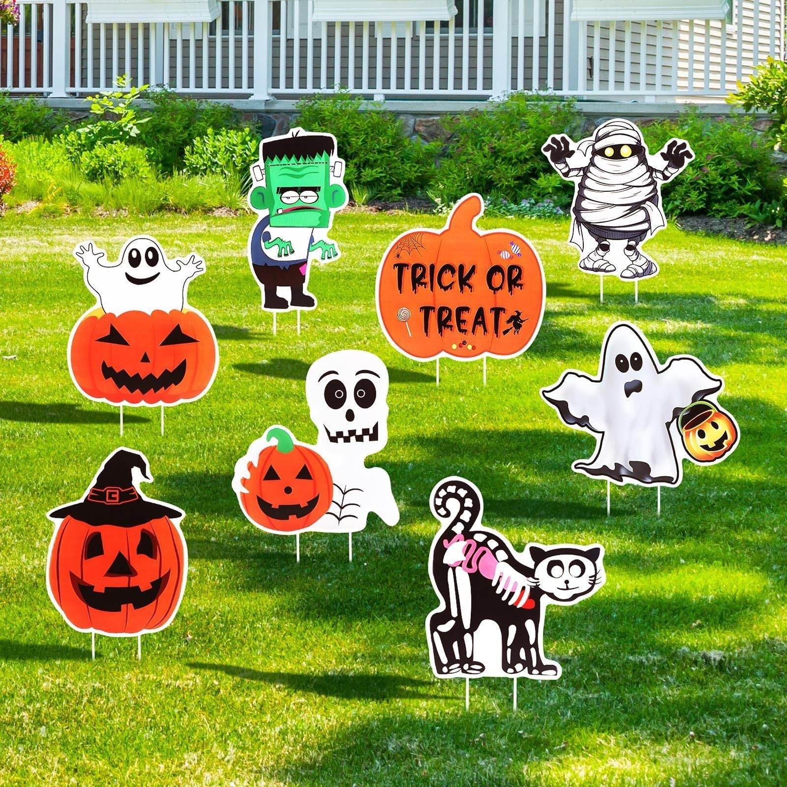 METBOU Halloween Decoration Outdoor Set Of 8 Halloween Decoration Patio Ornaments-Selling On Amazon Is Prohibited - Velora