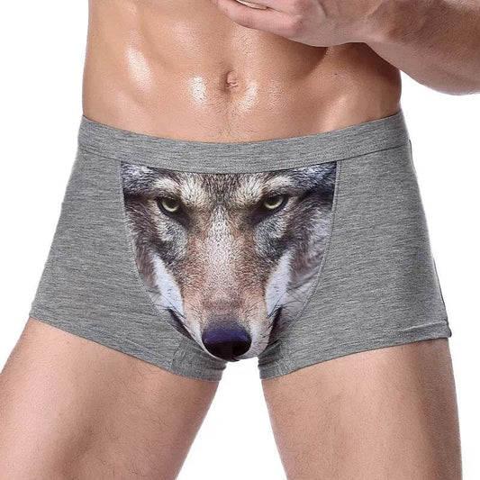 Creative Cartoon Animal Printed Boxer Briefs with pouch underwear men - Velora