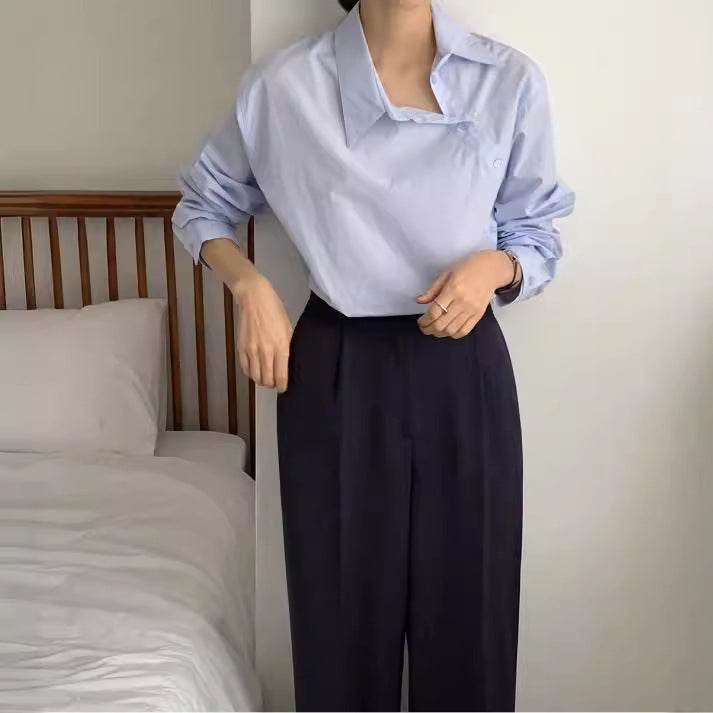 Professional Office Business Long sleeve cotton work shirt for women - Velora
