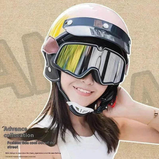 3C Certified Electric Sports Motorcycle Bike Retro Helmet Men And Women - Velora