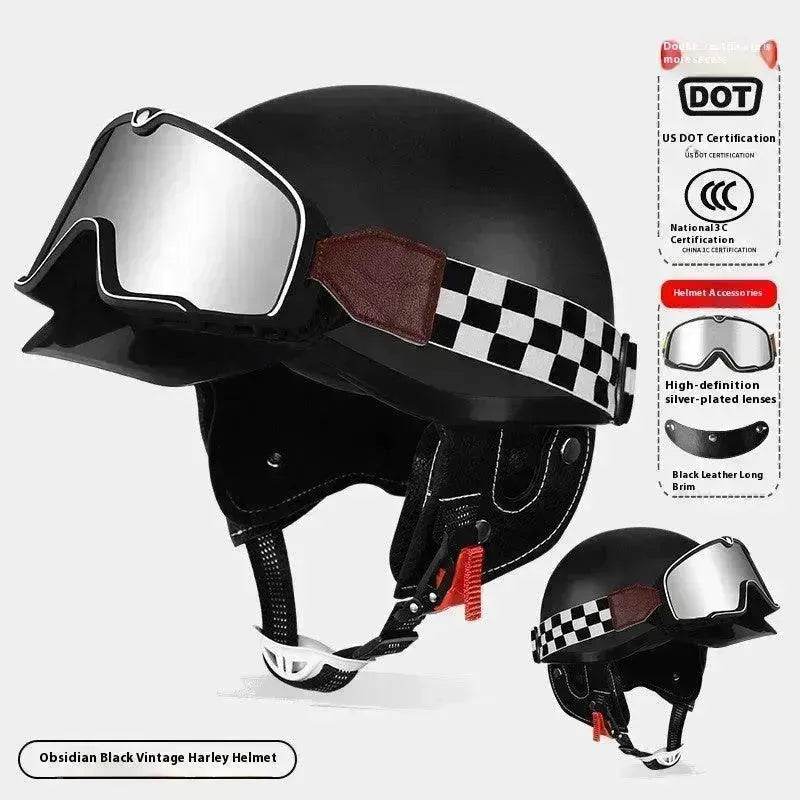 3C Certified Electric Sports Motorcycle Bike Retro Helmet Men And Women - Velora